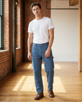 Striped Carpenter Blue Jean